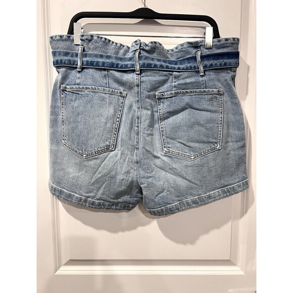 Porter Blue Jeans Penny Paperbag Shorts-Eden Belted High Rise Denim Women Sz 33 - Picture 7 of 13
